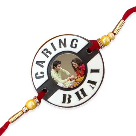 Caring Bhai Customized Photo Printed Rakhi